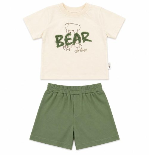 Baby Boys 2pc Teddy Bear T Shirt & Shorts Set (6-24M)