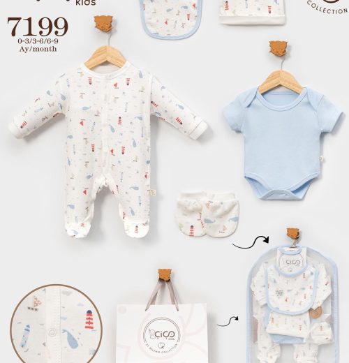Baby Boys Sailor 5pc Gift Set (0-9m)
