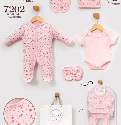 Baby Girls Cherry 5pc Gift Set (0-9m)