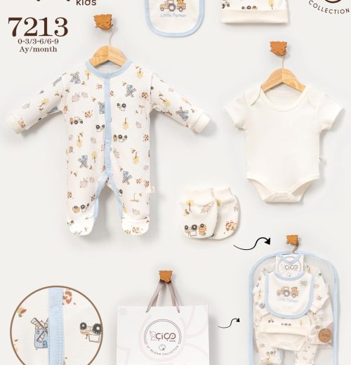 Baby Boys Little Farmer 5pc Gift Set (0-9m)