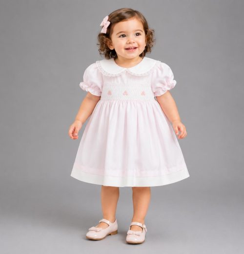 Baby Girls Spanish Lace Smocked Dress (6-24m)