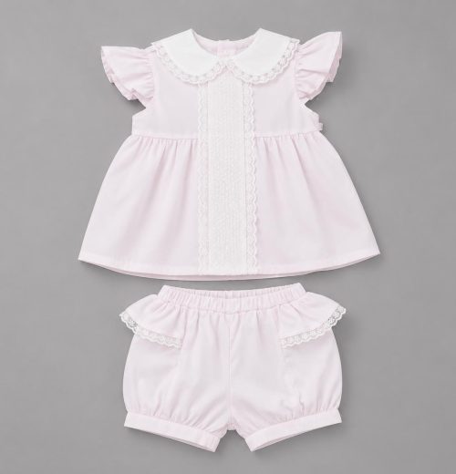 Baby Girls 2pc Spanish Lace Top & Bloomers Set (6-24m)