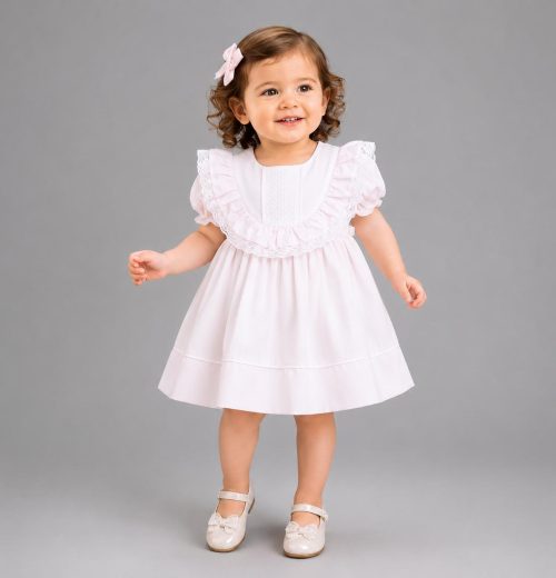 Baby Girls Spanish Lace Ruffle Dress (6-24m)
