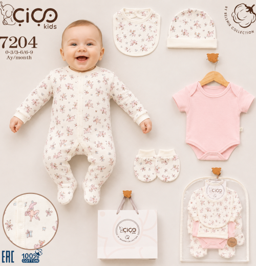Baby Girls Unicorn 5pc Gift Set (0-9m)