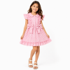IMG 4146 Girls Pink Ruffle Check School Dress (4-12y)