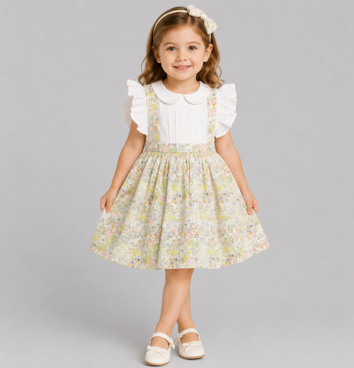 Girls Pastel Floral Dress & Headband Set (2-5Y)