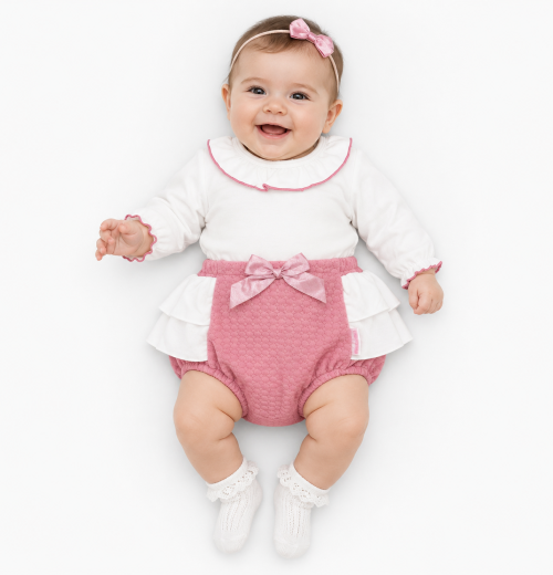 Baby Girls 2pc Spanish Bow Set (0-6M)