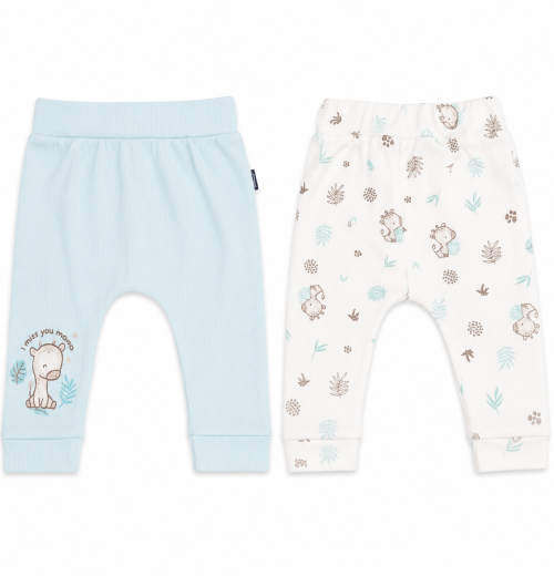 Baby Unisex Twin Pack Giraffe Bottoms Set (3-18m)