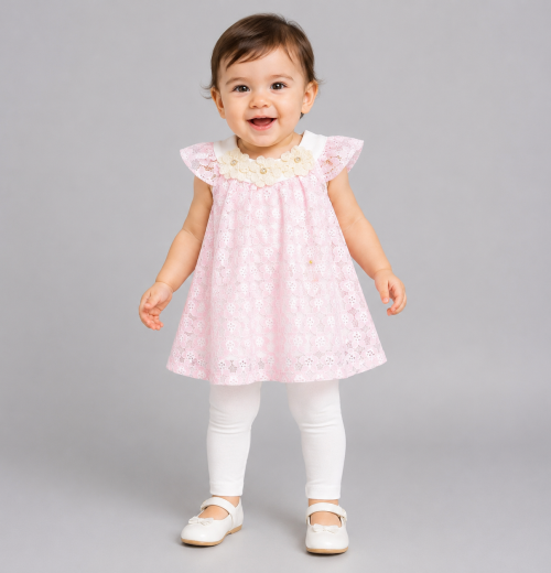 Baby Girls 2pc Floral Lace Top & Leggings Set (6-24m)