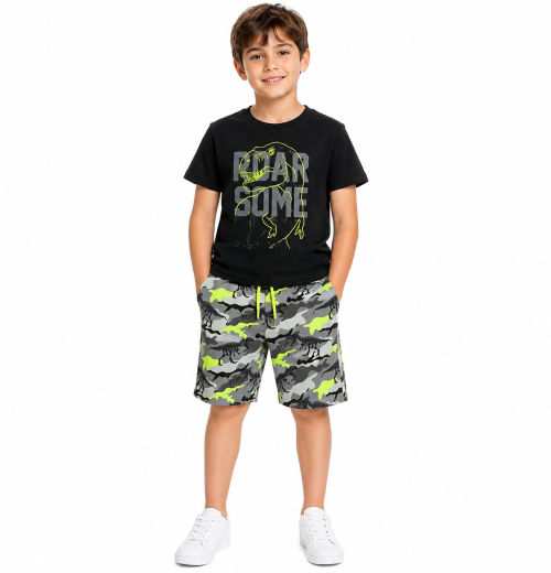 Boys 2pc "ROARSOME" Dinosaur Short Set (8-14Y)