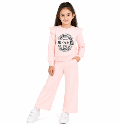 Girls 2pc Diamante Leopard Print Tracksuit (4-12Y)
