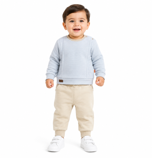 Baby Boys 2-Pc Textured Sweatshirt & Jogger Set (9-24M)