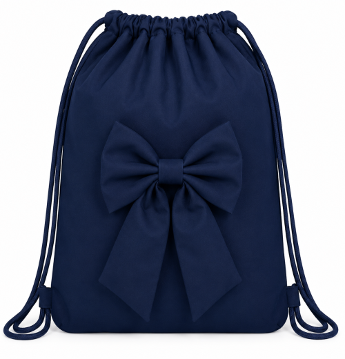 Navy School Single Bow Bag