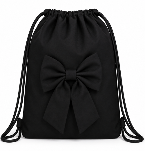 Black School Single Bow Bag