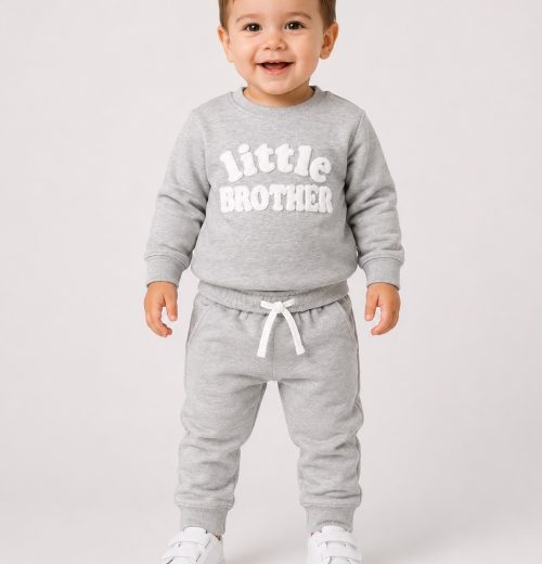 Baby Boys 2pc 'little brother' Tracksuit (0-36m)