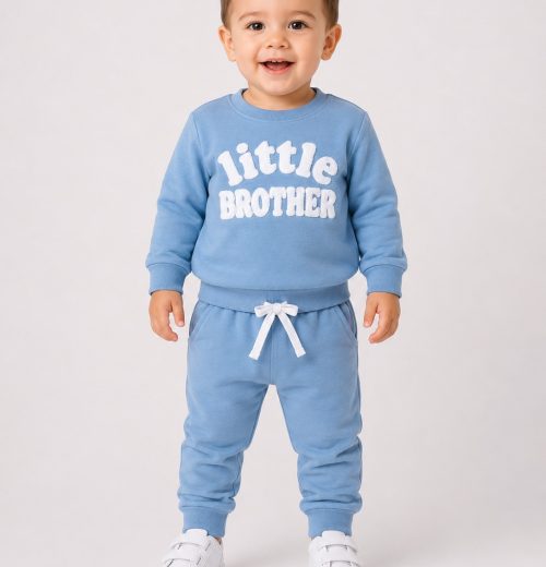 Baby Boys 2pc 'little brother' Tracksuit (0-36m)