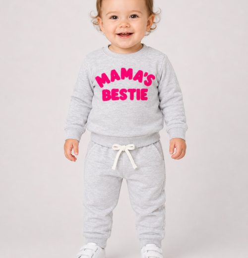 Baby Girls 2pc 'MAMA'S BESTIE' Tracksuit (0-36m)