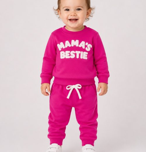 Baby Girls 2pc 'MAMA'S BESTIE' Tracksuit (0-36m)