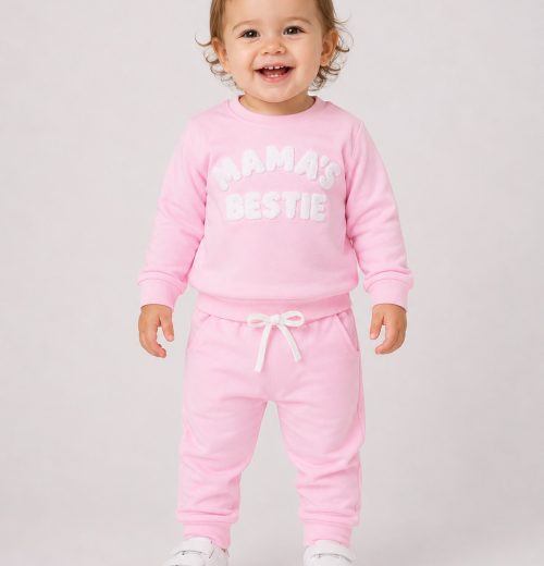 Baby Girls 2pc 'MAMA'S BESTIE' Tracksuit (0-36m)