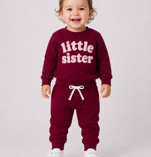 Baby Girls 2pc 'little sister' Tracksuit (0-36m)