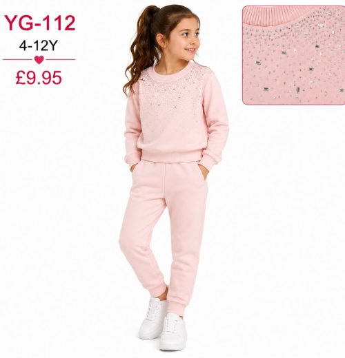 Girls 2pc Sequins Top & Bottoms Set (4-12y)
