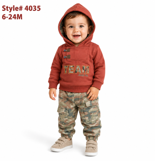 Baby Boys 2pc Hooded Top & Camouflage Bottoms Set (6-24m)