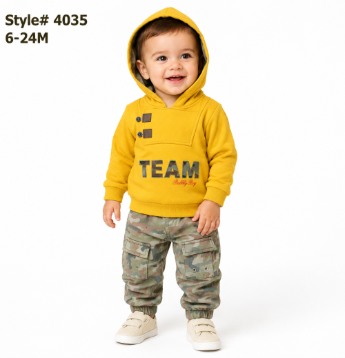 Baby Boys 2pc Hooded Top & Camouflage Bottoms Set (6-24m)
