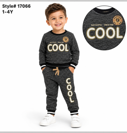 Boys 2pc 'COOL' Embroidered Tracksuit (1-4y)