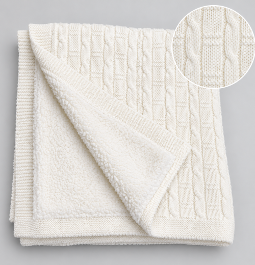 Baby Knitted Lined Shawl