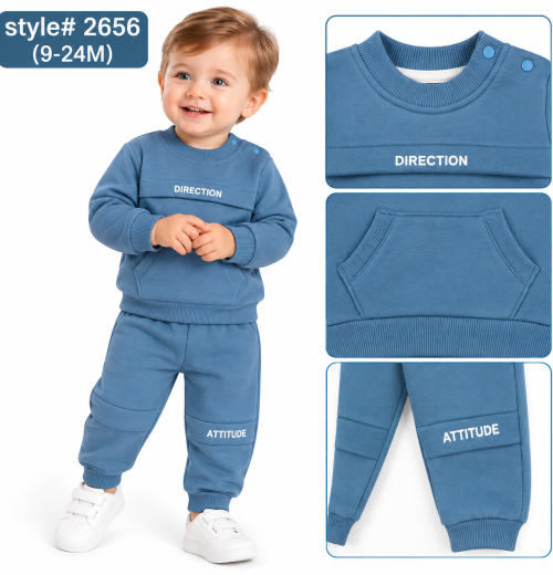 Baby Boys 2pc Front Pocket Tracksuit (9-24m)
