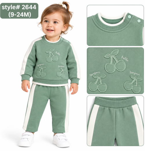 Baby Girls 2pc Cherry Tracksuit (9-24m)