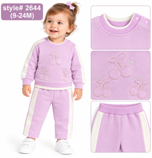 Baby Girls 2pc Cherry Tracksuit (9-24m)