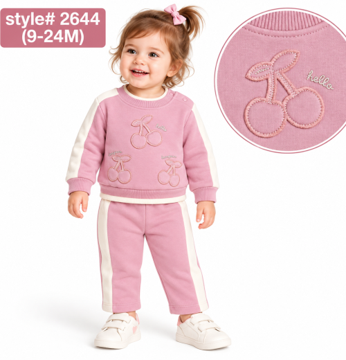 Baby Girls 2pc Cherry Tracksuit (9-24m)