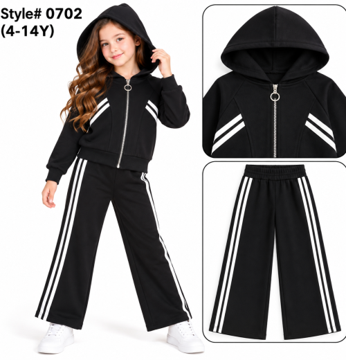 Girls 2pc Hooded Zip Tracksuit (4-14y)