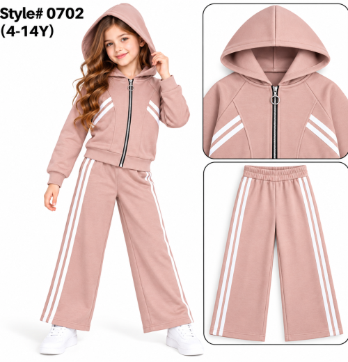 Girls 2pc Hooded Zip Tracksuit (4-14y)