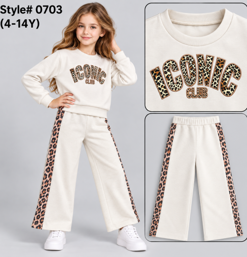 Girls 2pc ICONIC Leopard Tracksuit (4-14y)