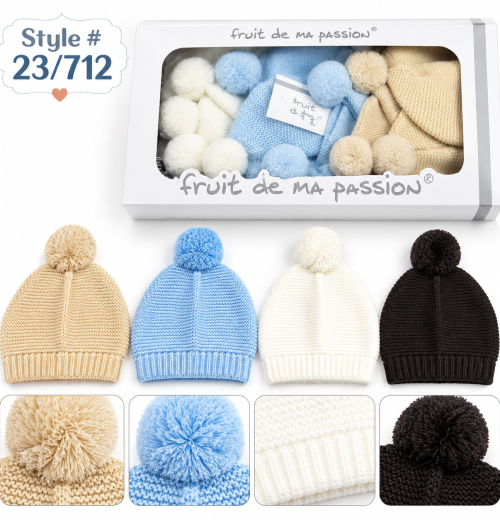 Baby Knitted Pompom Hat