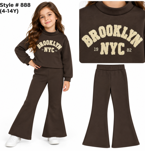 Girls 2pc Brooklyn NYC Tracksuit (4-14y)