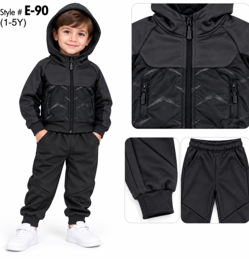 Boys 2pc Contrast Hooded Tracksuit (1-5y)