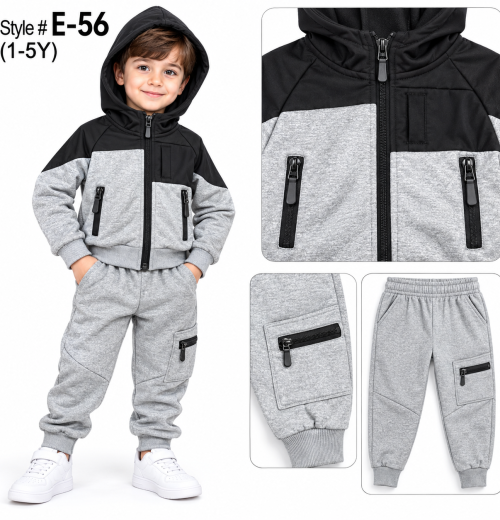Boys 2pc Double Pocket Tracksuit (1-5y)