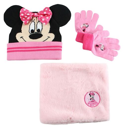 Minnie 3pc Hat, Gloves & Neck Warmer Set