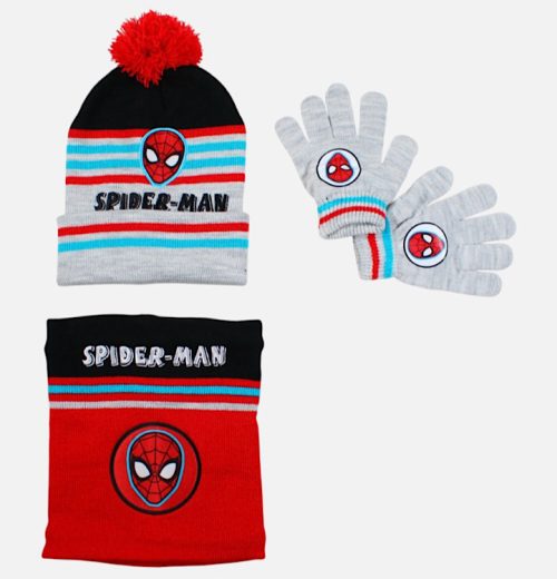 Spiderman 3pc Hat, Gloves & Neck Warmer Set