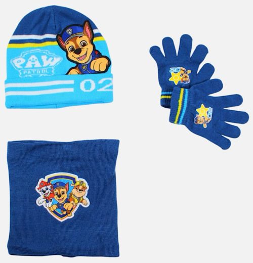 Paw Patrol 3pc Hat, Gloves & Neck Warmer Set