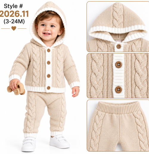 Baby 2pc Knitted Cardigan Set (3-24m)